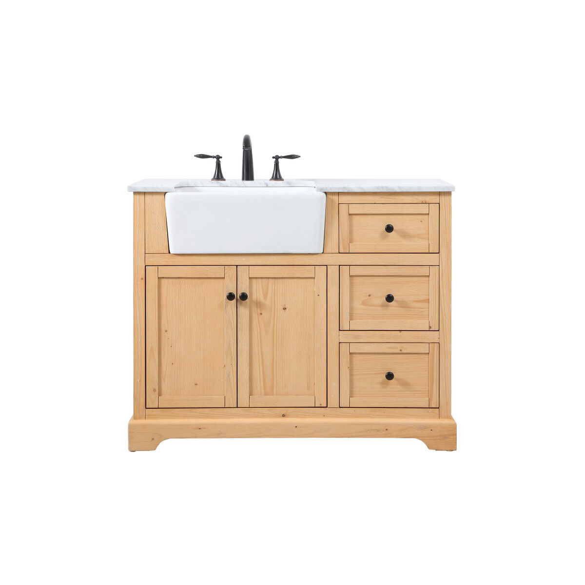 Franklin 42 X 22 X 34.75 inch Natural Wood Bathroom Vanity Cabinet