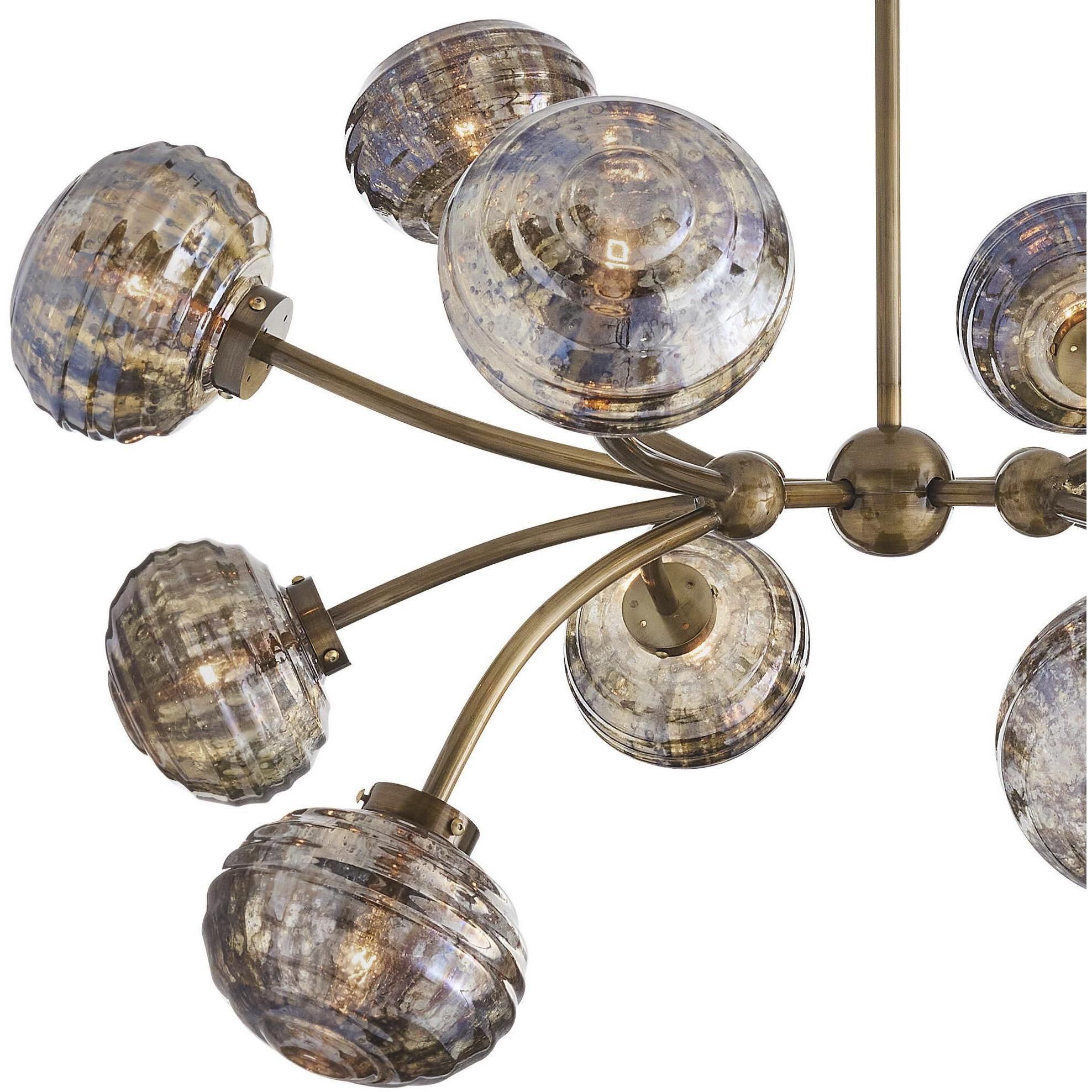 Merrick 12 Light 39 inch Vintage Brass Chandelier Ceiling Light