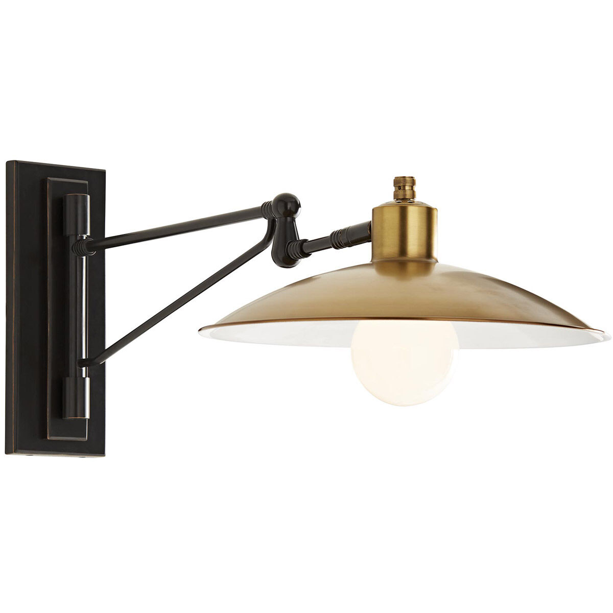 Nox Sconce Wall Light in Antique Brass/Bronze, Essential Lighting