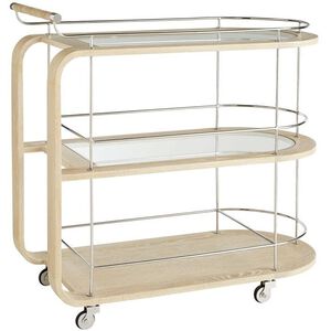 Brays 37 inch Whitewash Bar Cart