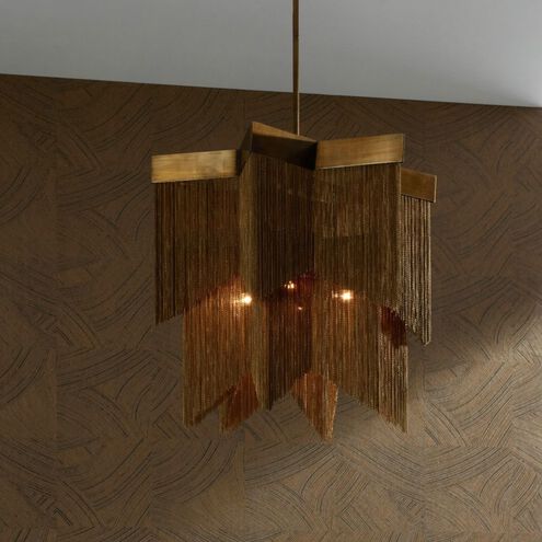 Bridget 28 inch Vintage Brass Chandelier Ceiling Light