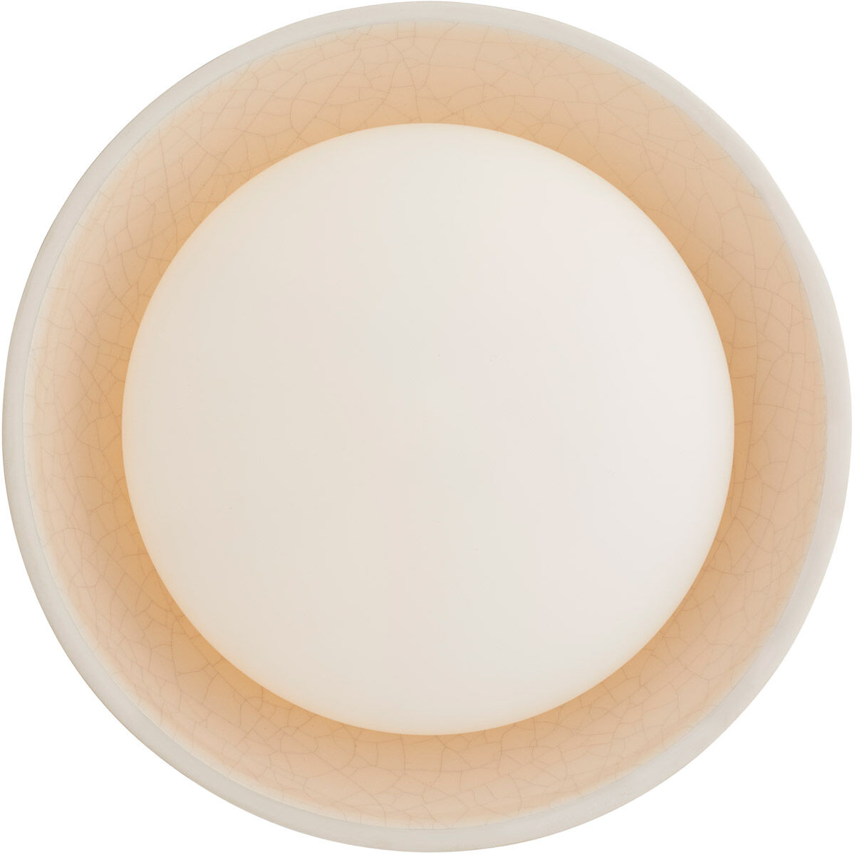 Glaze 1 Light Ivory Stained Crackle and Blackened Steel Sconce Wall Light, Small