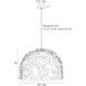 Rizzo 1 Light 26 inch Burnt Iron and Bronze Pendant Ceiling Light