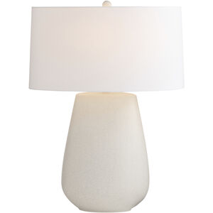 Deagan 29 inch 150.00 watt Matte Stained Ivory Crackle and Antique Brass Table Lamp Portable Light