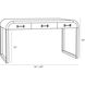Victoria 56 inch Black Gloss Lacquer Desk