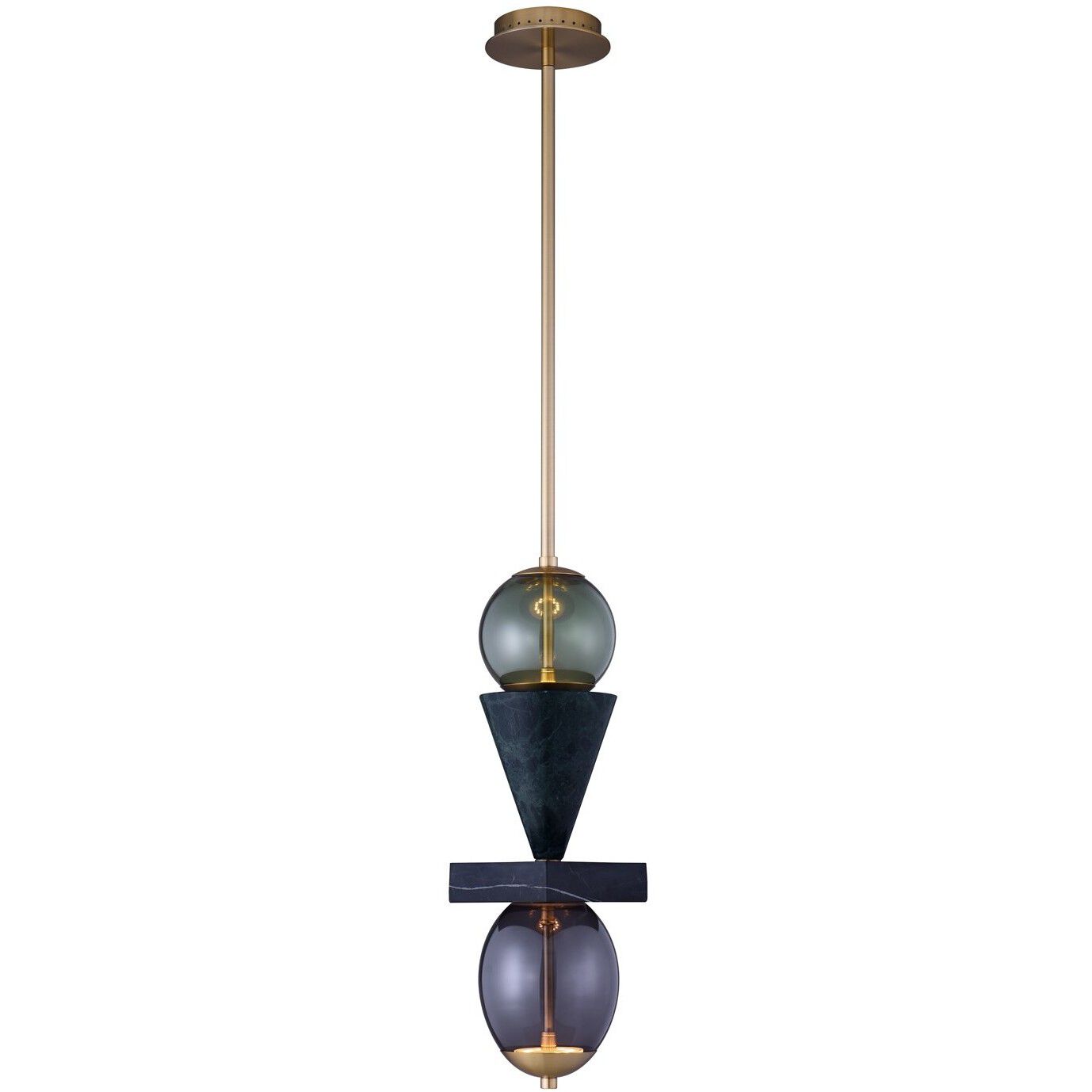 Demi 6.25 inch Winter Brass Pendant Ceiling Light