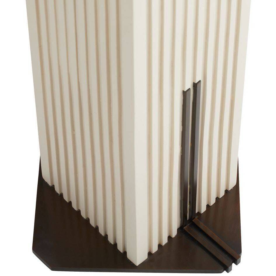 Fortunata 61 inch 150.00 watt Ivory and Heritage Brass Floor Lamp Portable Light