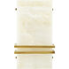 Ronan 2 Light 8 inch White and Antique Brass ADA Sconce Wall Light
