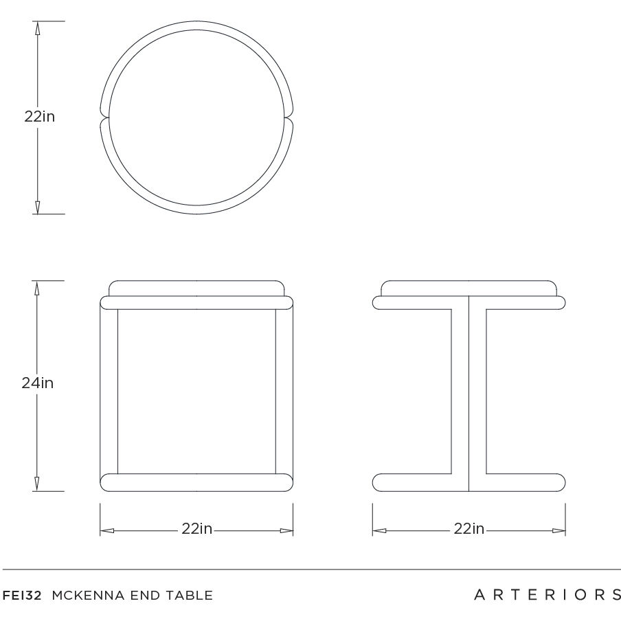 Mckenna 22.5 inch Toronto and Umber End Table