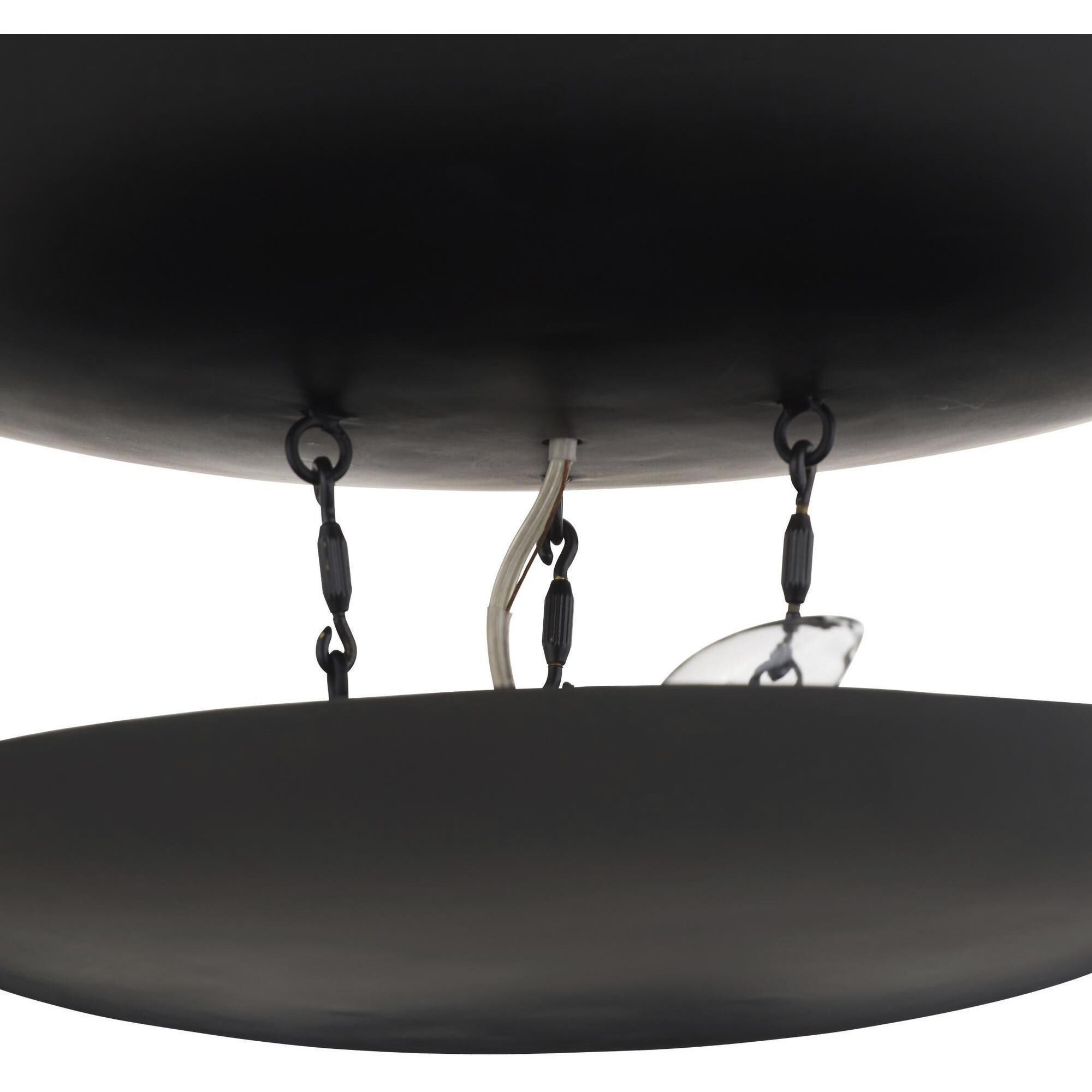 Florko 6 Light 31 inch Blackened Iron Chandelier Ceiling Light