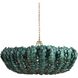 Bilal 6 Light 52 inch Eucalyptus Stain and Antique Brass Chandelier Ceiling Light