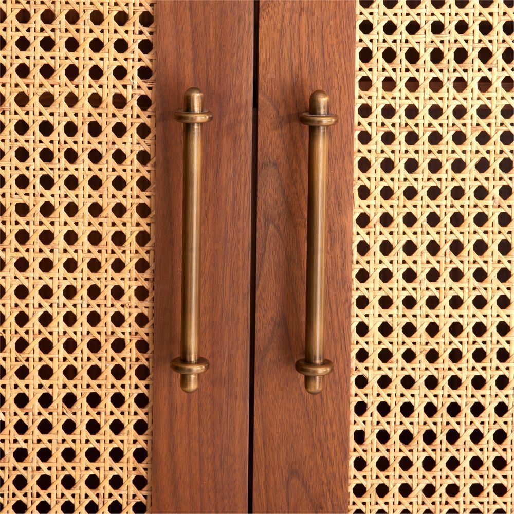 Melrose 40 inch Satin Walnut Cocktail Cabinet