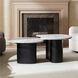 Melt 35 X 17 inch Ebony and Galaxy Marble Coffee Tables, Set of 2
