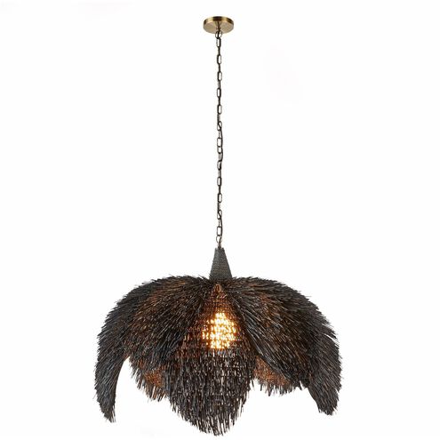 Ezra 1 Light Black Wash Pendant Ceiling Light