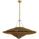 Lexa 3 Light 40 inch Vintage Brass Pendant Ceiling Light
