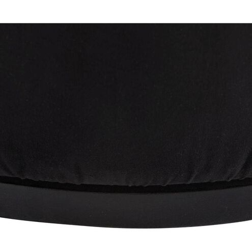 Gretel Black Suede and Black Leather with Ebony Chair