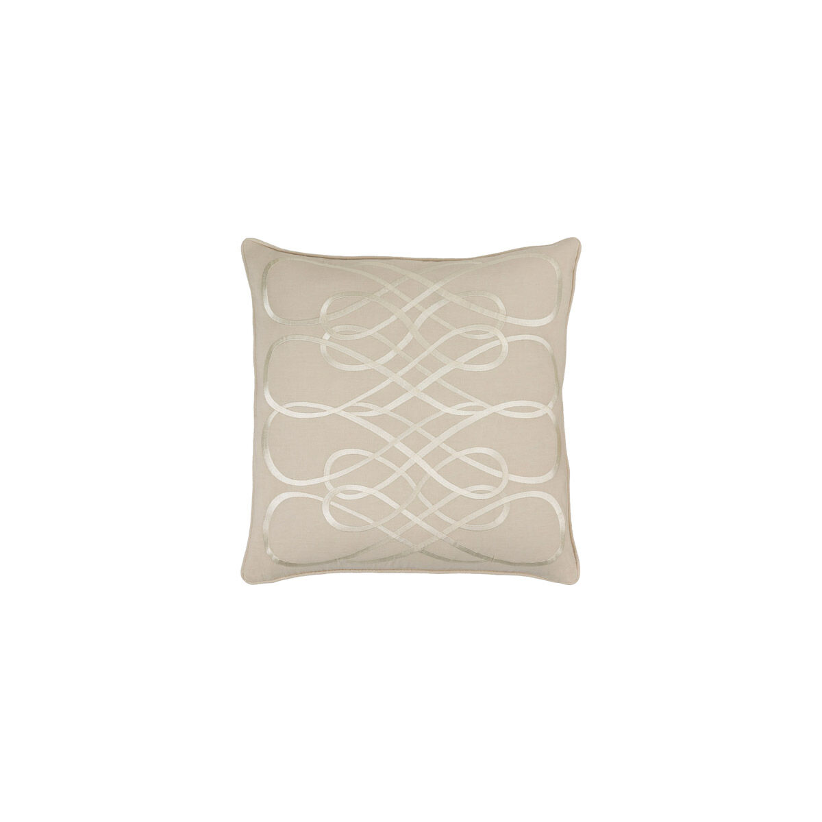 Leah 20 X 20 inch Beige Throw Pillow