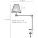 Tilt & Clamp 17 inch 40 watt Antique Brass Lamp Portable Light
