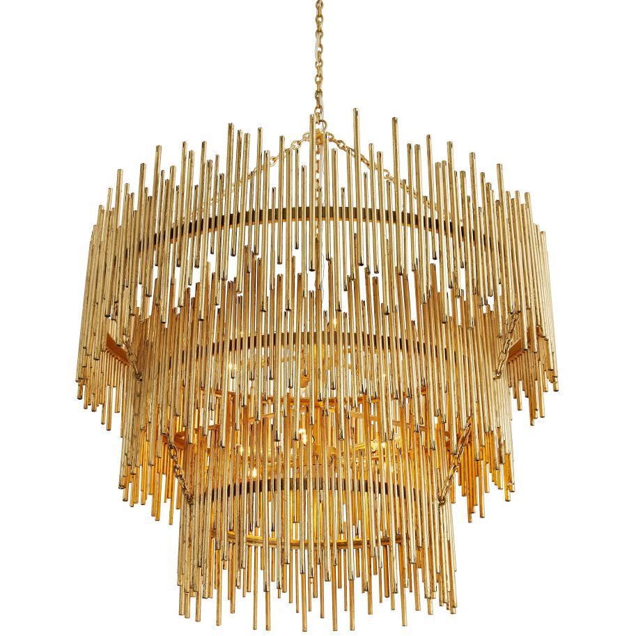 Prescott 12 Light 35 inch Gold Leaf Chandelier Ceiling Light