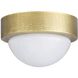 Lennon 1 Light 5.5 inch Antique Brass Flush Mount Ceiling Light