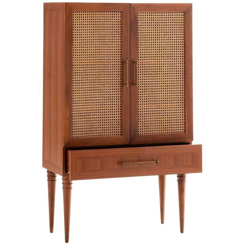 Melrose 40 inch Satin Walnut Cocktail Cabinet