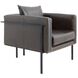 Giroud Ore Leather and Blackened Iron Lounge Chair