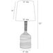 Fontana 32 inch 150.00 watt White and Antique Brass Lamp Portable Light
