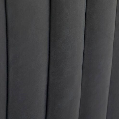 Huxley Noir Leather and White Oyster Sofa