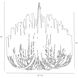 Tilda 6 Light 36 inch White Chandelier Ceiling Light, Large