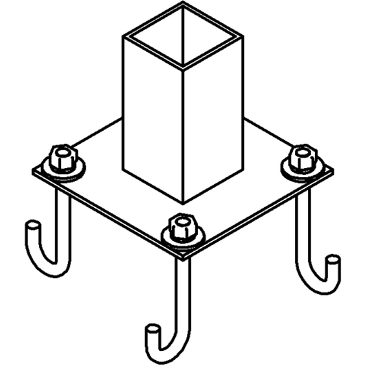 Samantha 4 inch Coastal Dark Smoke Outdoor Pier Mount - Open Box