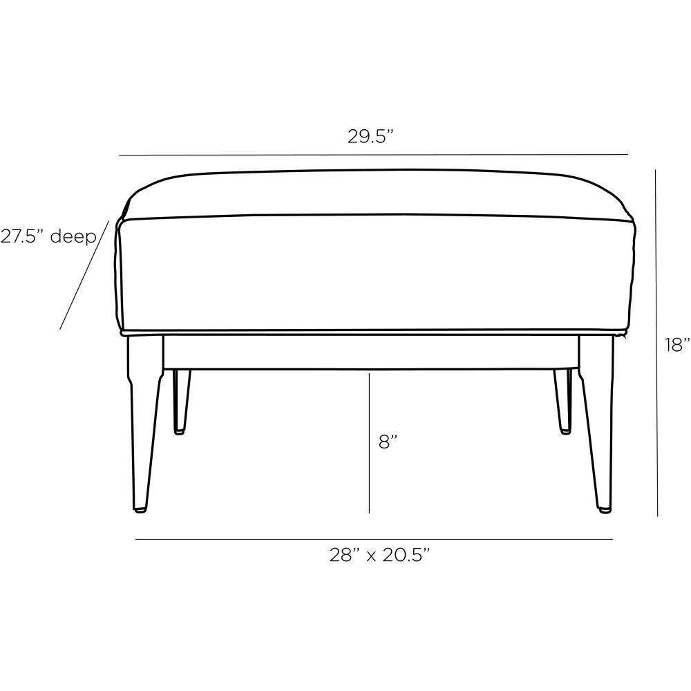 Laurette 18 inch Indigo Ottoman
