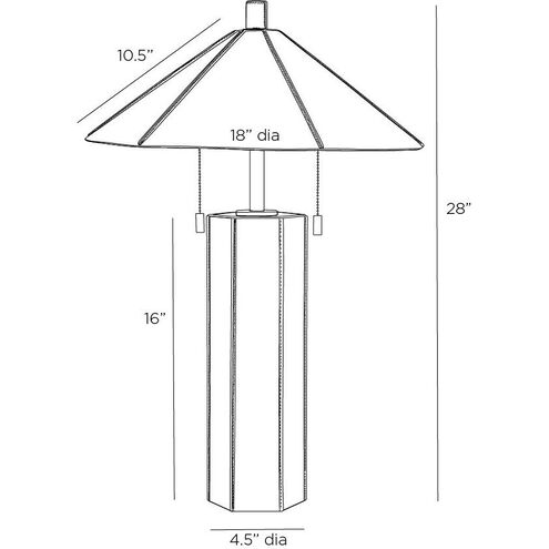 Cantrell 25.00 watt Graphite Table Lamp Portable Light