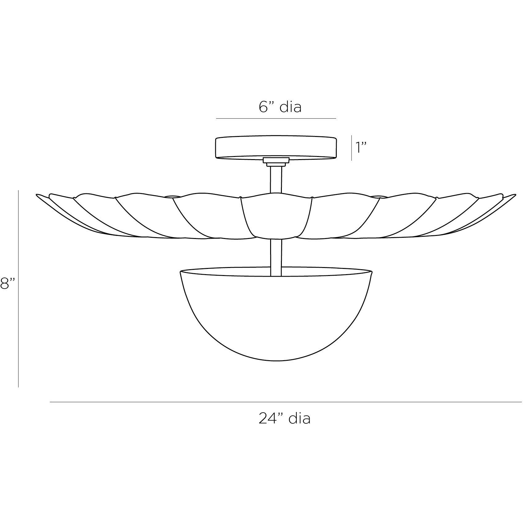 Teresa 1 Light 24 inch Antique Brass Flush Mount Ceiling Light