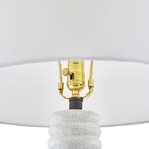 Bartoli 29 inch 150.00 watt Ivory Stained Crackle Lamp Portable Light