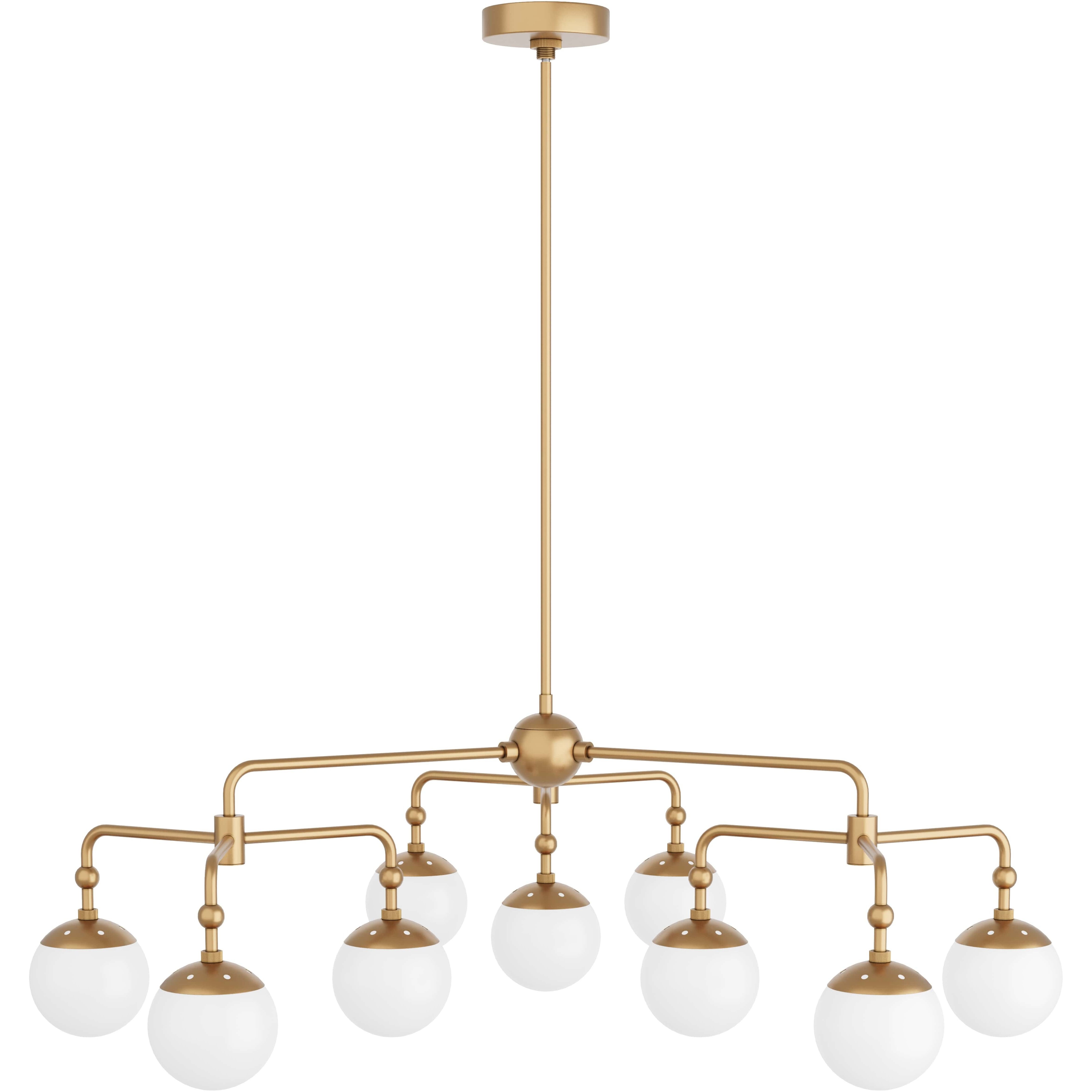 Utica 9 Light 40 inch Antique Brass Chandelier Ceiling Light