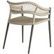 Aurelie Buff and Blackened Bronze Outdoor Dining Chair