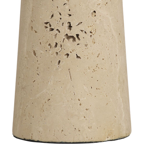 Sidney 34 inch 60.00 watt Natural Travertine and Bronze Table Lamp Portable Light