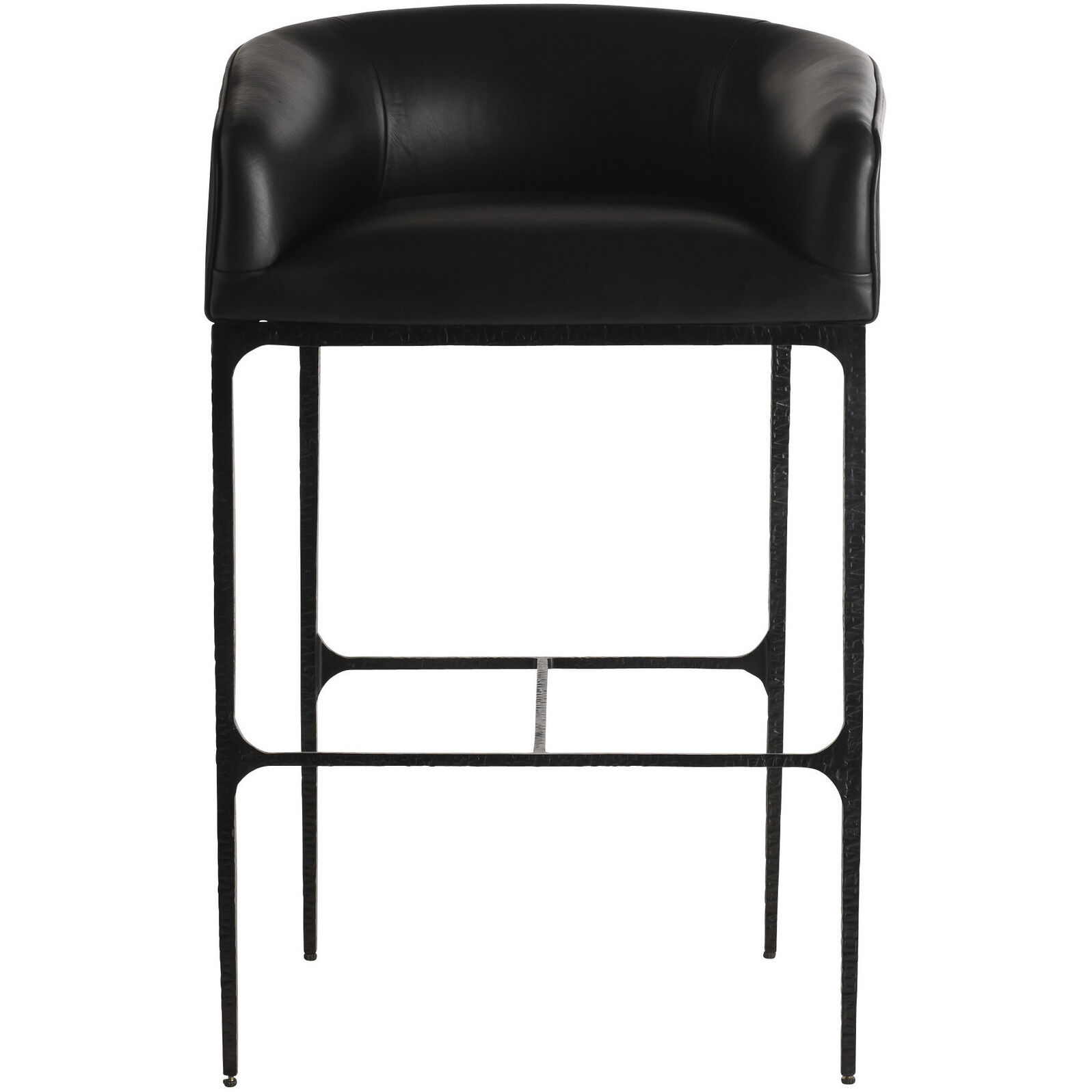 Osbourne 39 inch Black and Blackened Iron Bar Stool