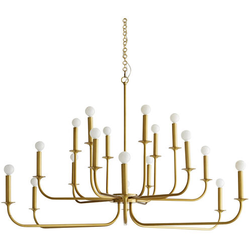 Breck 18 Light 48 inch Antique Brass Chandelier Ceiling Light, Large, Essential Lighting