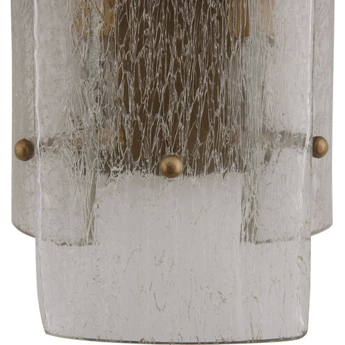 Metairie 4 Light 8 inch Clear and Antique Brass Sconce Wall Light