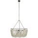 Cyprus 6 Light 34 inch Organic Frosted and Bronze Chandelier Ceiling Light
