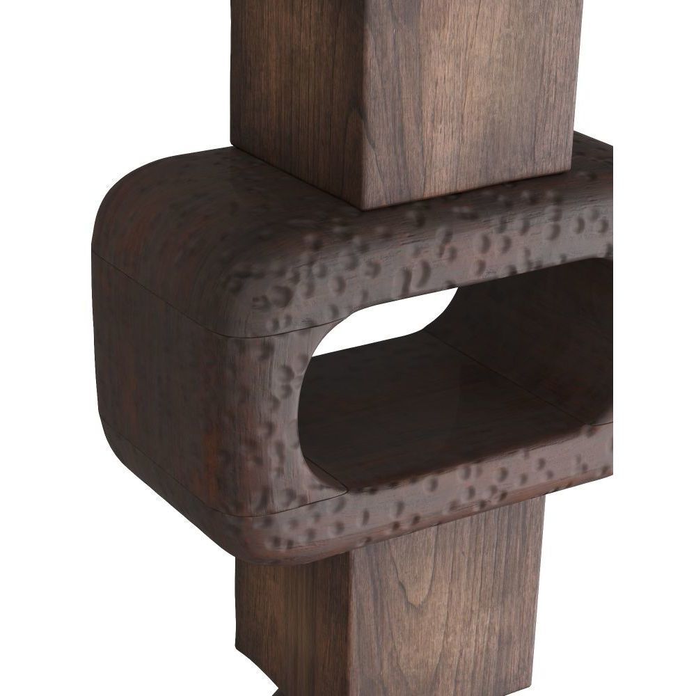 Bakari Walnut Stain Sculpture
