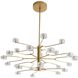 Glacielle 24 Light 54 inch Antique Brass Chandelier Ceiling Light