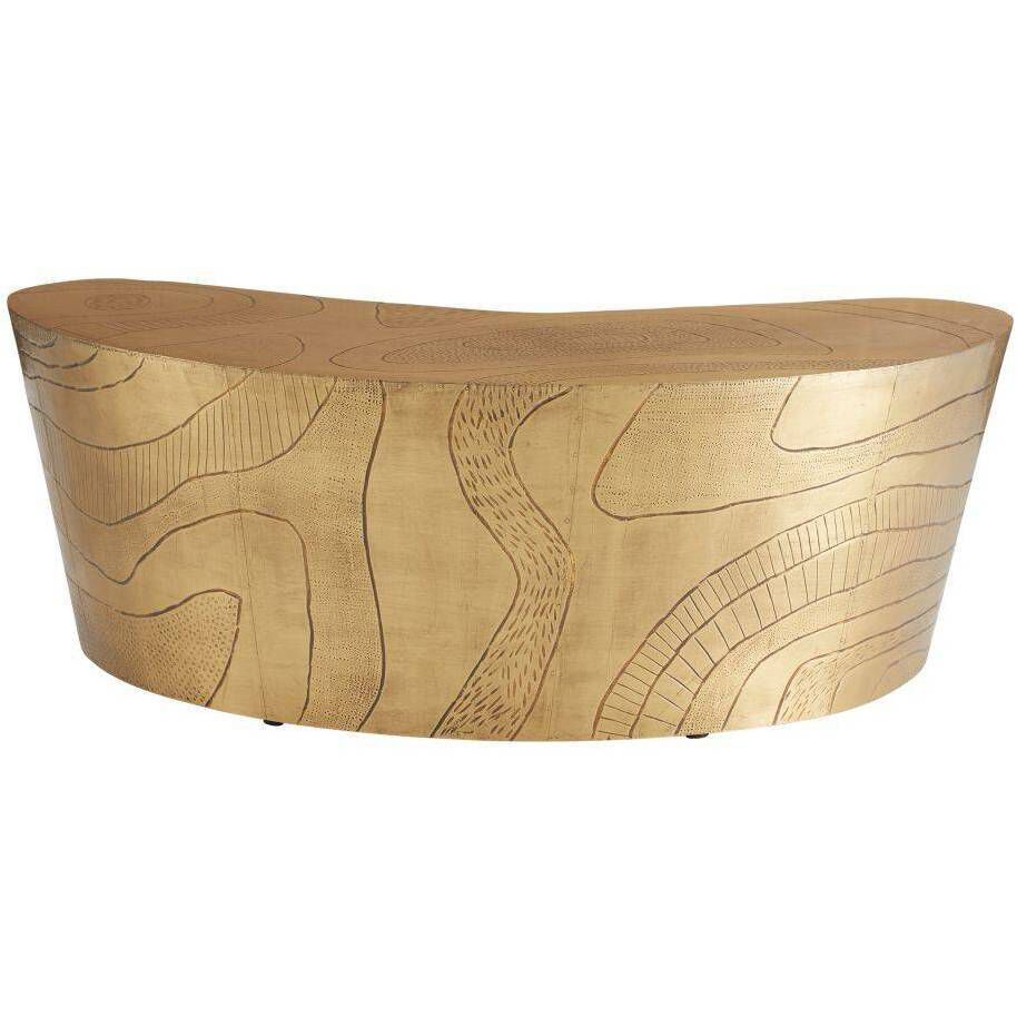 Glasgow 41.5 X 15 inch Antique Brass Coffee Table