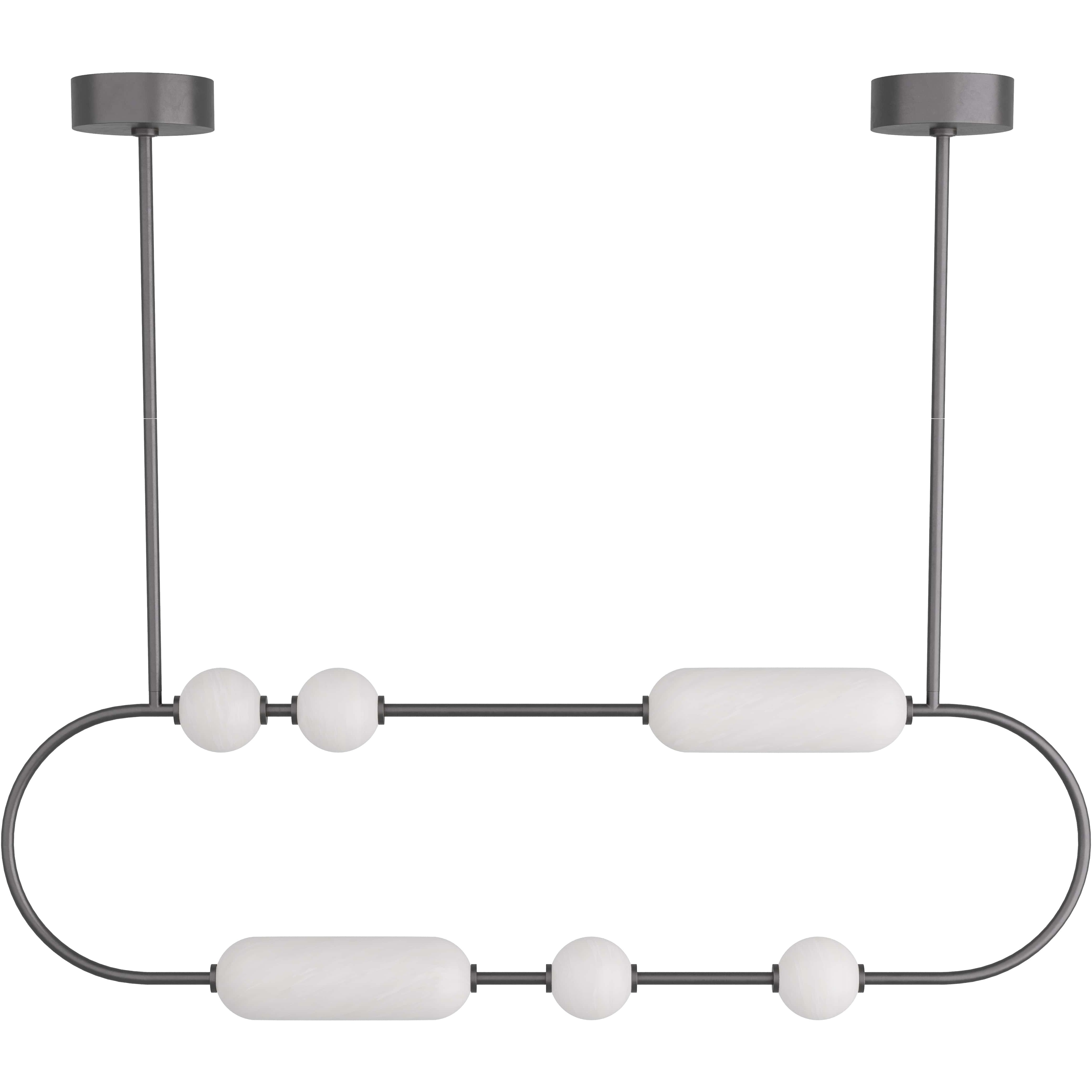 Tenzin 1 Light 49 inch English Bronze Linear Chandelier Ceiling Light