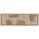 Fairfield Greige Leather and Taupe Suede with Blonde Wood Bench