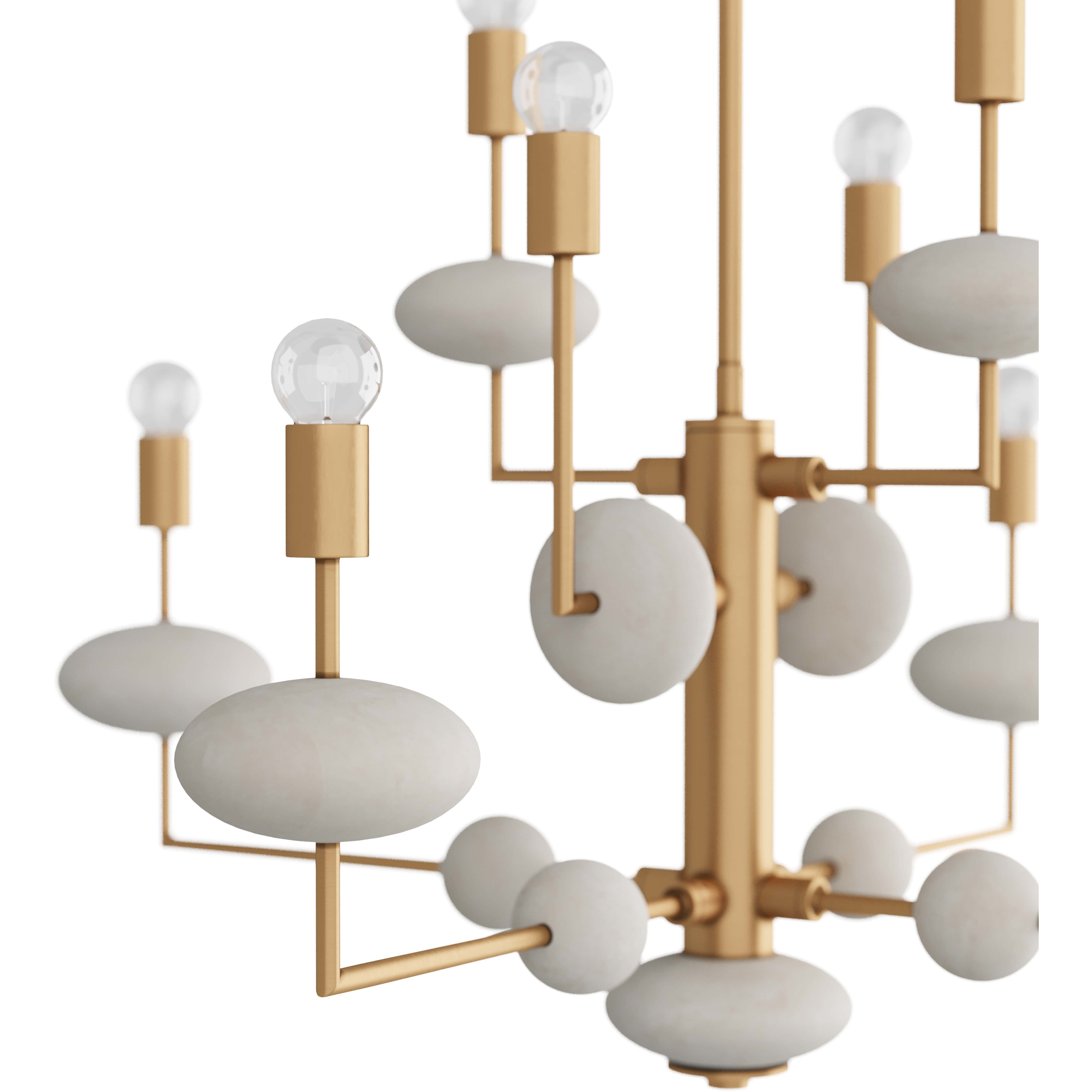 Vista 8 Light 36 inch Antique Brass Chandelier Ceiling Light