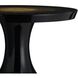 Altair 24 inch Toasted Ivory and Black and Vintage Brass End Table