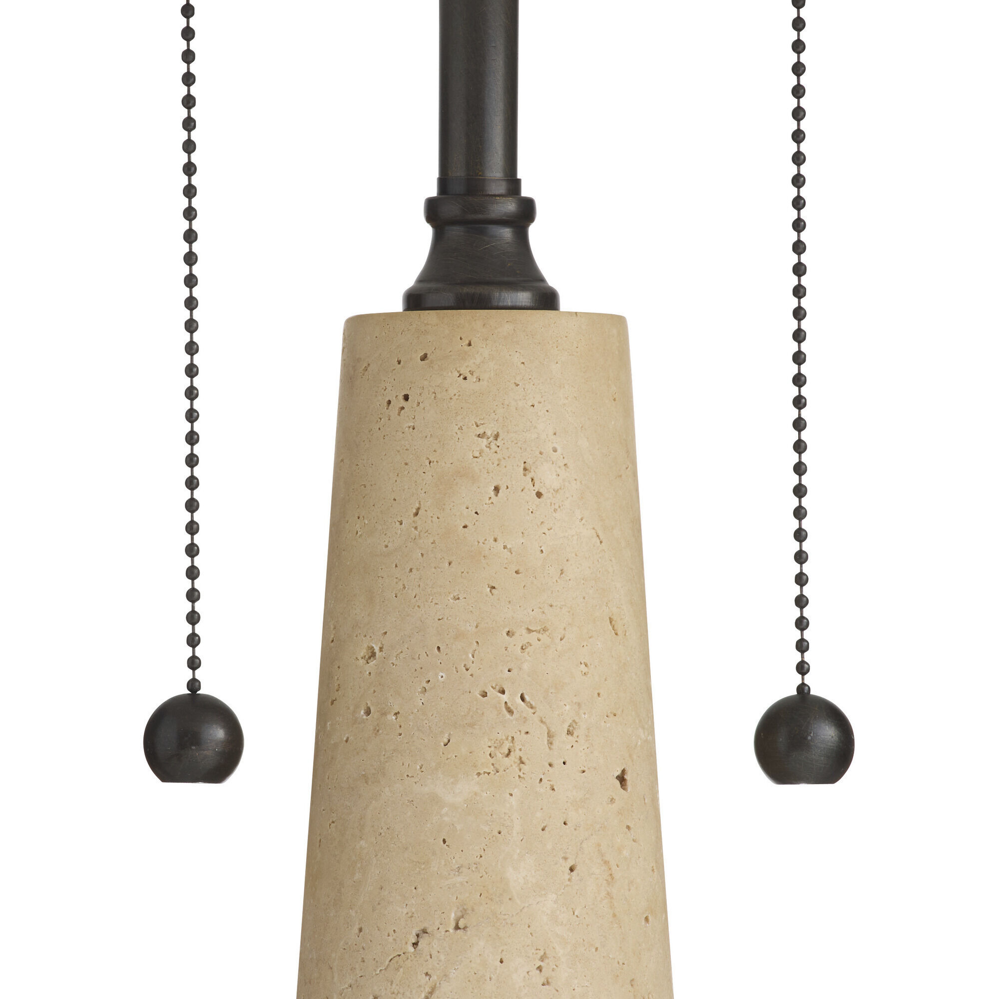 Sidney 34 inch 60.00 watt Natural Travertine and Bronze Table Lamp Portable Light