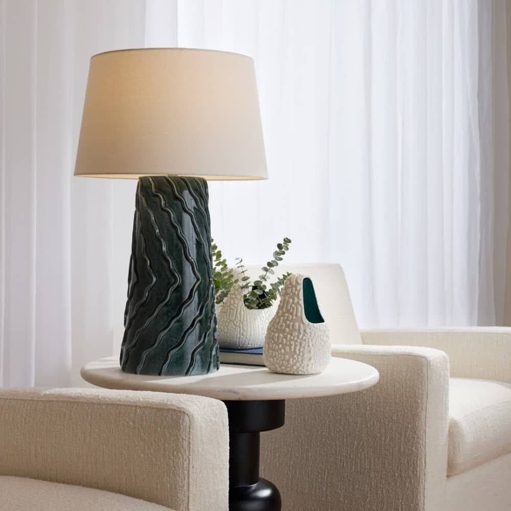 Huron 29 inch 150.00 watt Amalfi and Antique Brass Lamp Portable Light